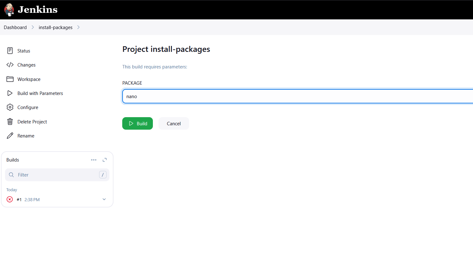 Build With Parameters