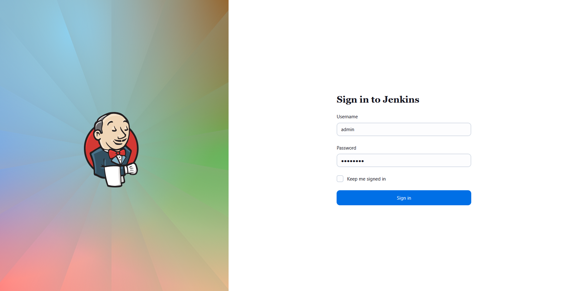 Jenkins login page