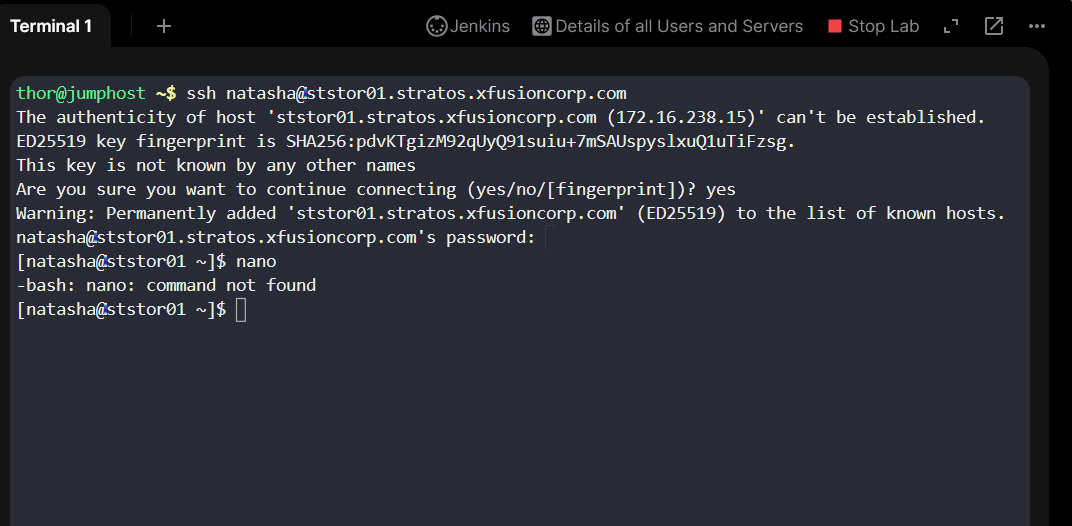 Package Check on Storage Server